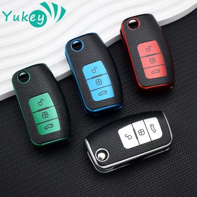 3 Button Soft Leather Car Remote Key Cover Case For Ford Fiesta Focus 2 Ecosport Kuga Escape Falcon B-Max C-Max Eco Sport Galaxy