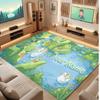 Floral Garden Theme Crystal Velvet Floor Rug Personalized Custom Name Text Warm Carpet Home Decoration