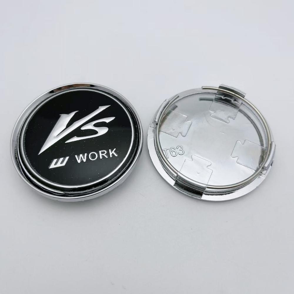4 stuks JDM 63mm 58mm VS W Werk Logo Embleem Badge Auto Wiel Naafkap Wiel Naafkap Velgen Stofkap M592 Auto Styling Accessoires