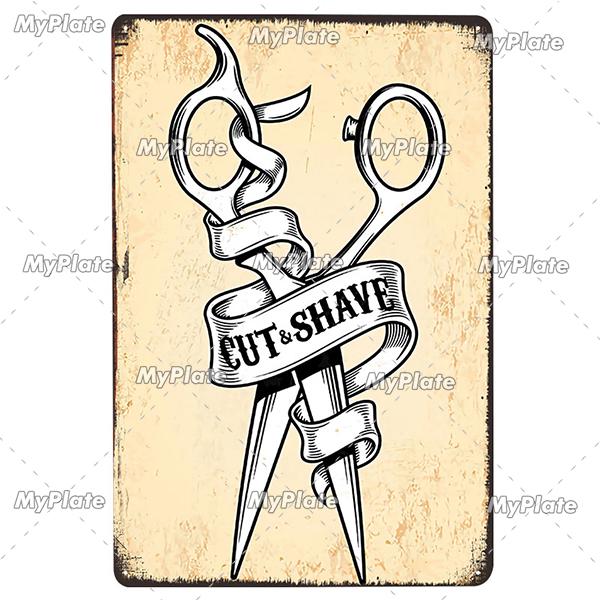 Barber Rules Metal Sign Tin Sign Vintage Decor Room Decoration Metal Plaque Man Cave Bar Sign Poster Home Decor