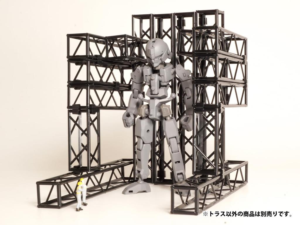 PM Office A Plastic Accessory 01 Truss Black Plastic Model MS085 (Square) Ver. (Scenery)