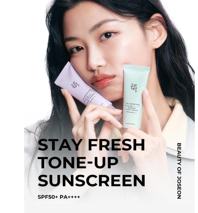 Beauty of Joseon Stay Fresh Tone-Up Sunscreen 50ml (Purple / Green) – Filter Tone-Up Sun Cream