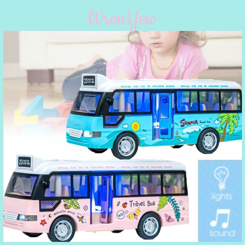 Vibrant Plastic Inertia Bus Toy With Flashing Lights And Music For Boys And Girls