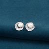 S925 Sterling Silver Pearl Stud Earrings for Women - Elegant Coco Style, Simple Japanese Korean Design with Shell Pearls.