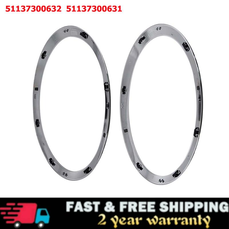 2 Stück Frontscheinwerferrahmen Scheinwerfer-Zierring für Mini Cooper F55 F56 F57 51137300631 51137300632 51712355791 51712355798
