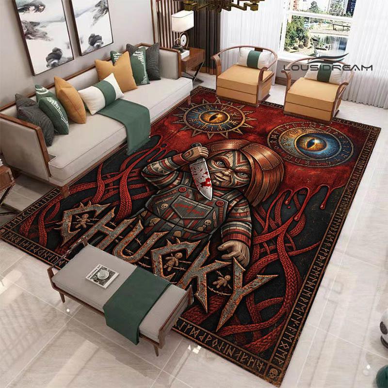 3D Cult of Chucky Printed Carpet Non-slip Carpet Outdoor Carpets Area Rug Home Decor Yoga Mat Rug for Bedroom Birthday Gift