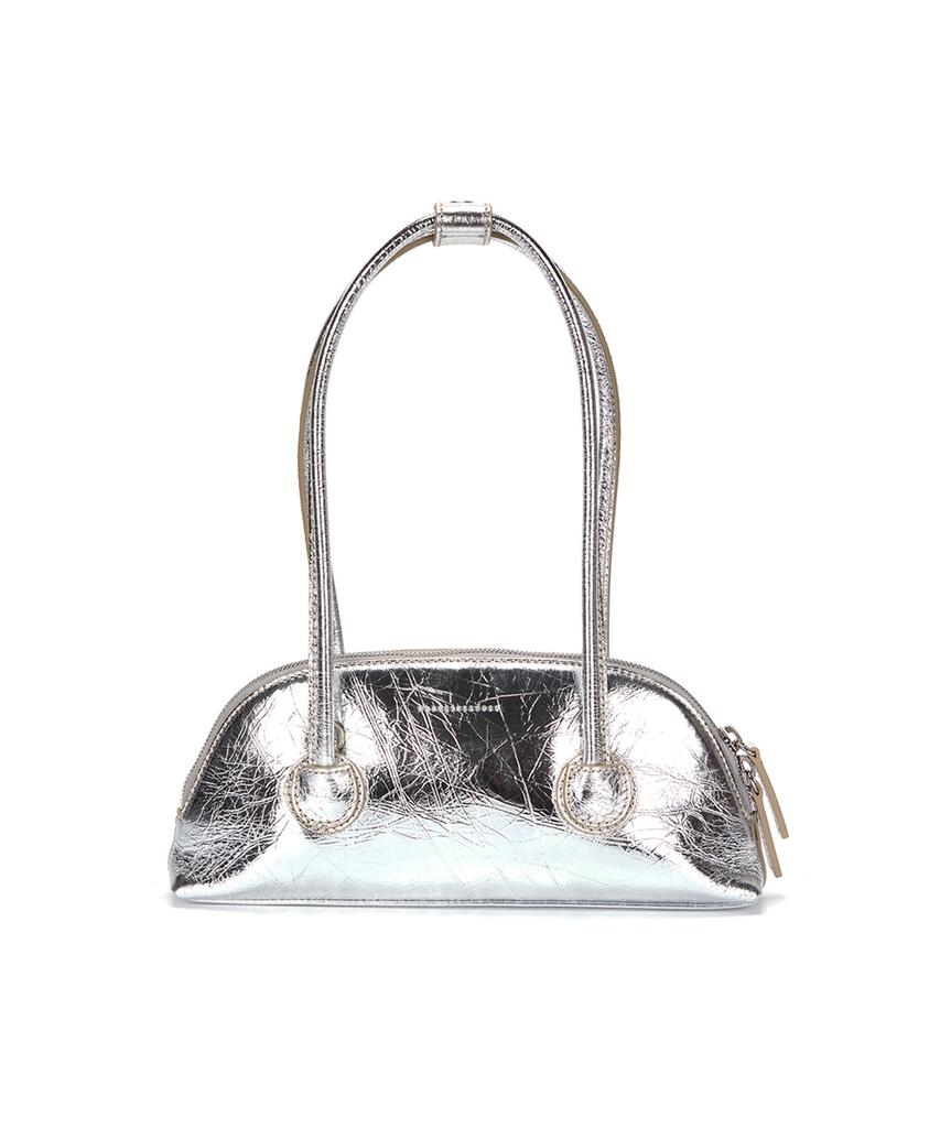 Margesherwood Bessette Shoulder + Strap - Silver Crinkle