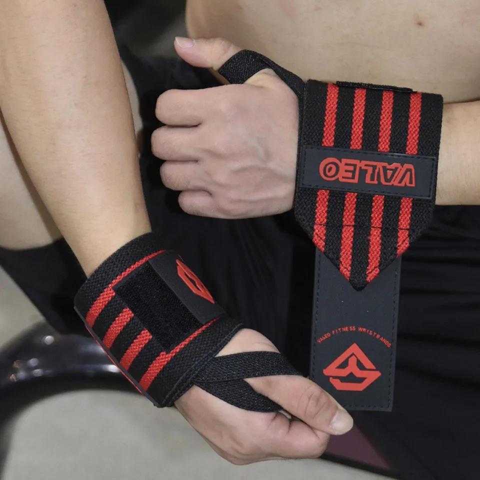 Loogdeel 1Pair Sport Wrist Wrap Sweat Absorbing Pressurized Fitness Weightlifting Bench Press Wrap Around Wristband Sprain Brace