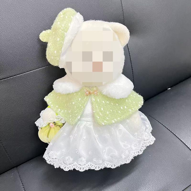 [Cloth Only] the Princess Style Clothes  for Plush Dolls, Size M  Cape Pearl Cream Set.