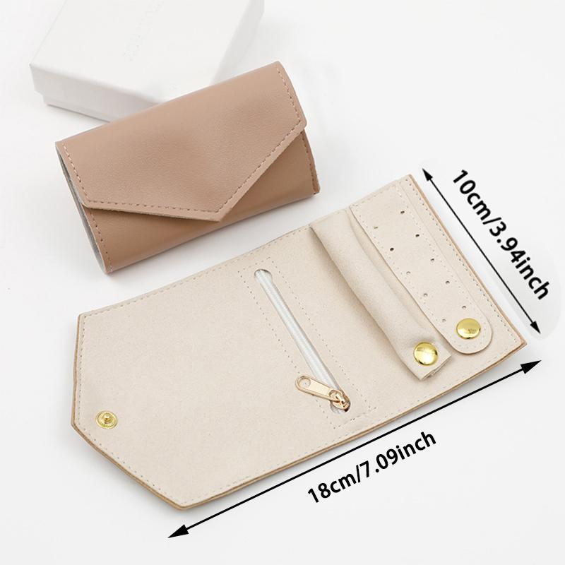 Portable For Journey Earrings Rings Necklaces Brooches Foldable Storage Bag Mini Roll Jewelry Case Travel Jewelry Organizer