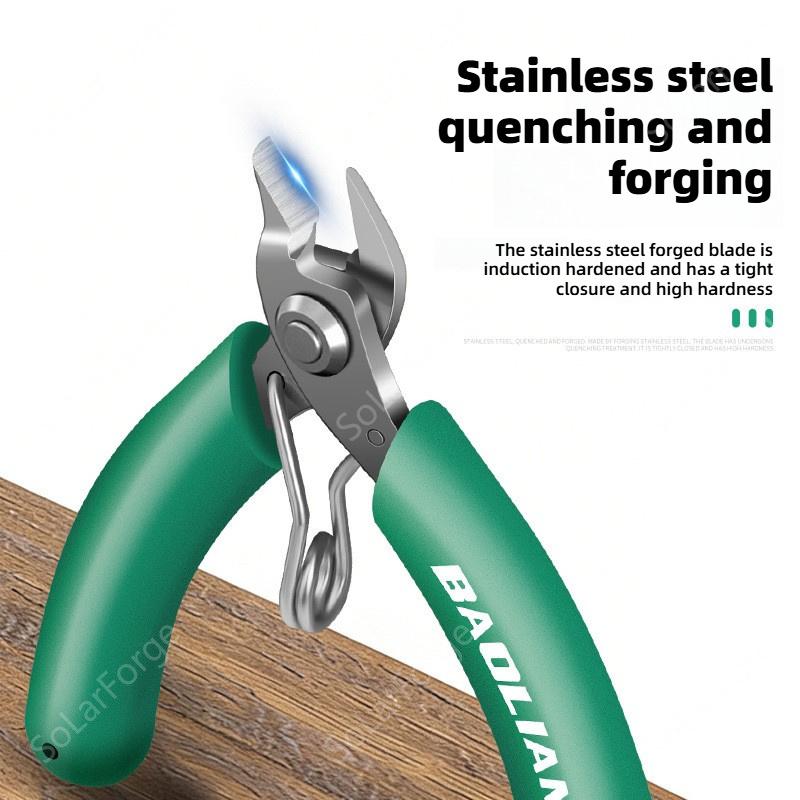4.5 Inch Mini Diagonal Cutting Pliers Stainless Steel Micro Wire Cutters Needle Nose Pincer Hardware Hand Tools