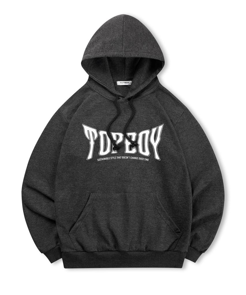 [Non-Fleece Or Fleece-Lined] Wide-Body Printed Hooded Sweatshirt (Type C)