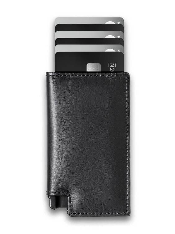 Męski metalowy aluminiowy portfel na karty z ochroną RFID i zabezpieczeniem przed kradzieżą