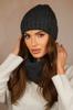 Set of the Seven Winter Hat with Neck Warmer, Black