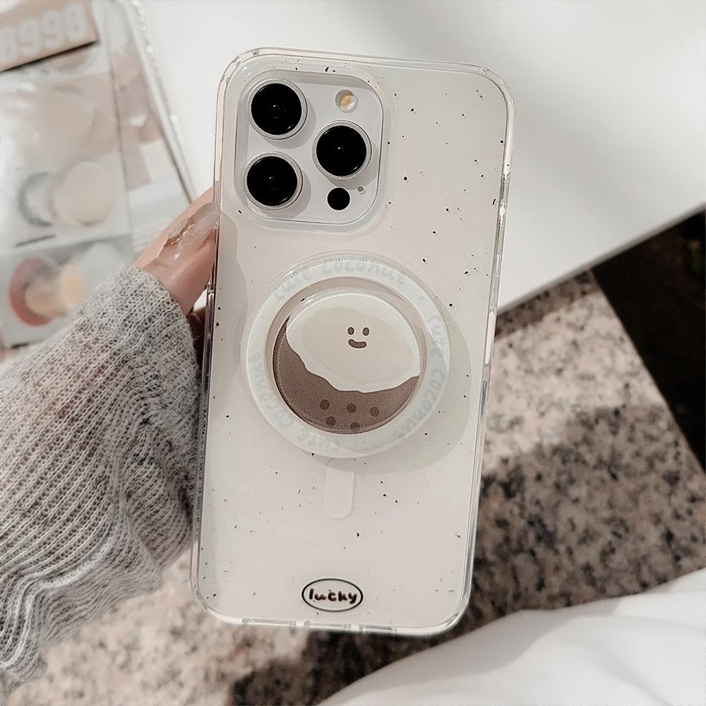 Creative Coconut Stand Phone Case for iPhone 13 iPhone 15 iPhone 16 Pro Max