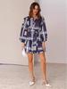 2025 New Spring/Summer Plaid Print Slim Fit Long Sleeve Shirt Dress for Women