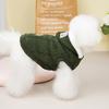 Warm Cotton Dog Sweater Small Breeds Winter Pet Clothing Two-Leg Design In Blue Wine Red Gray Army Green