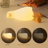 Led Duck Night Light Rechargeable Touch Silicone Cartoon Clap Duck Sleeping Night Lamp For Bedroom Decoration Children Gift