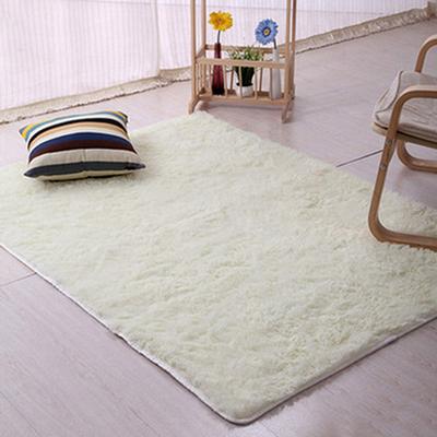 Carpet Plush Slip Resistant Polyester Solid Color Door Floor Mat for Sitting Room