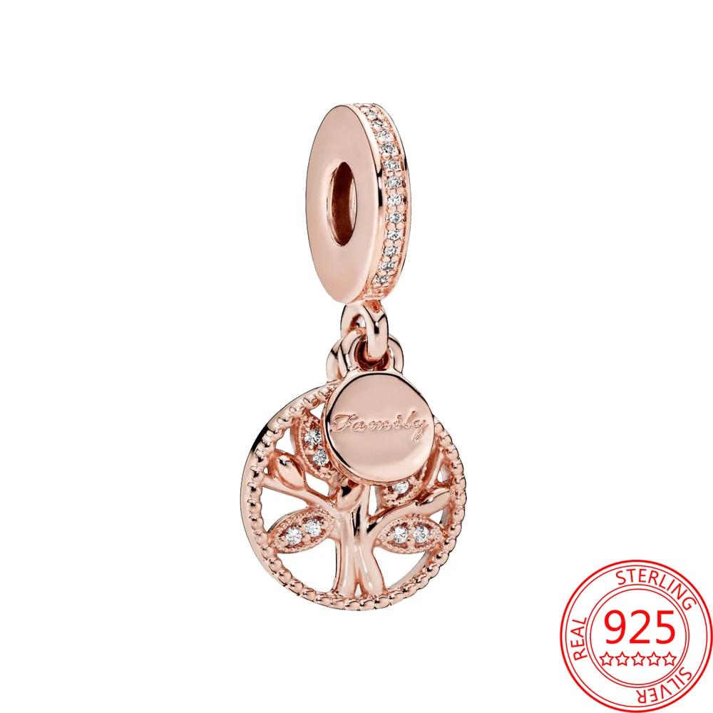 Copperbeads Sparkling Family Tree Charm Diy Bracelet Women'S Fine Jewelry Making Exquisite Sweet Simple Gift