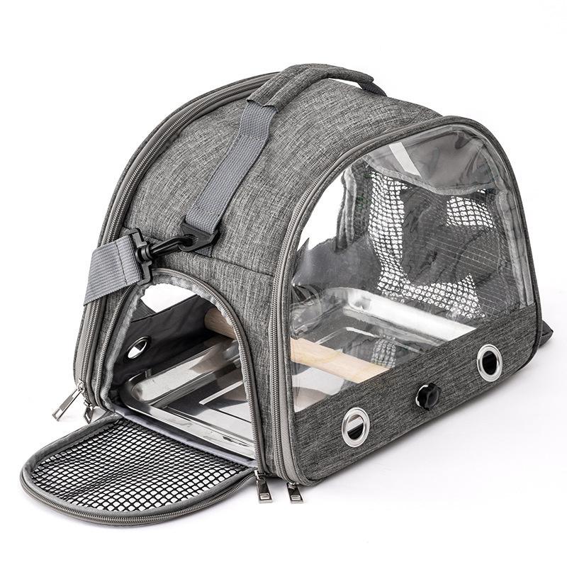 Portable Bird Carrier Bag Foldable Travel Cage for Parrot Pigeon Mynah Cockatiel Hamster Small Pet Waterproof Outdoor Backpack