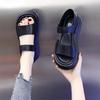 Internet Celebrities Popular Platform Sandals Women Wear 2025 Summer New Fashion Versatile Height Stepping On Shit Feeling Beach Sandals