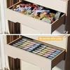2er-Pack Mehrzweck-Socken-Schubladen-Organizer, Unterwäsche-Einteiler, 24-Fächer, Zusammenklappbare Schrank-Organizer, Beige- und Graue Optionen