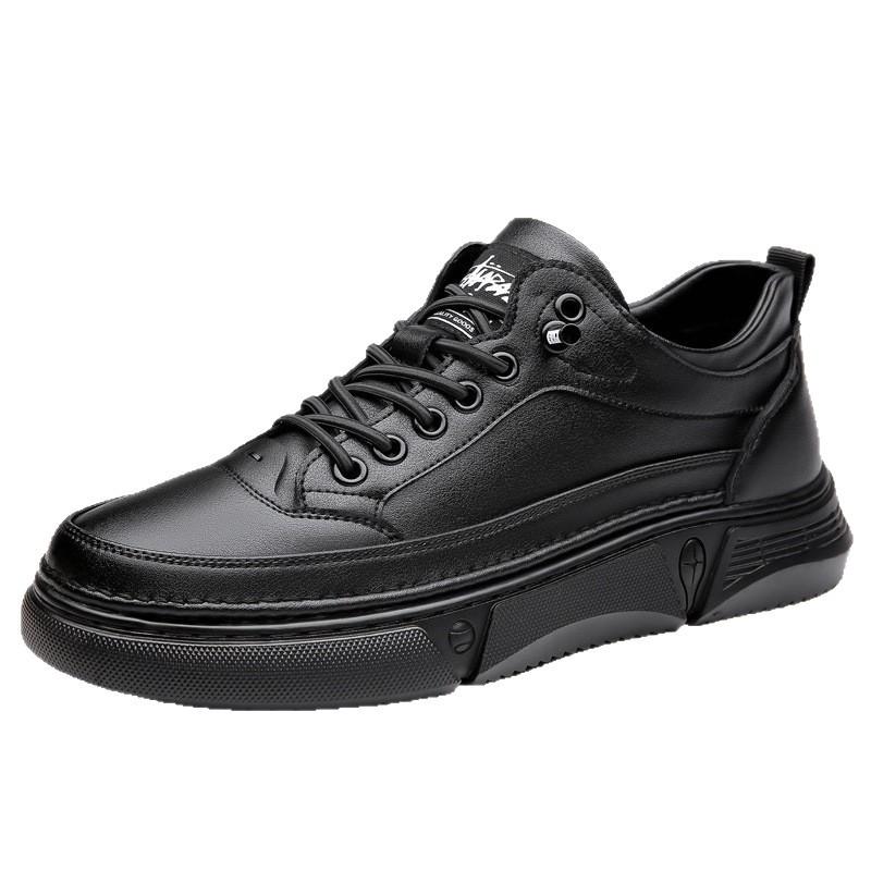 Star-headed woodpecker men's shoes new breathable business dress British casual black men's shoes