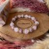 Natural Stone Bracelet For Women Men Attract Good Luck Money Protection Pink Crystal Natural Redwood Pattern Bracelet Wholesale