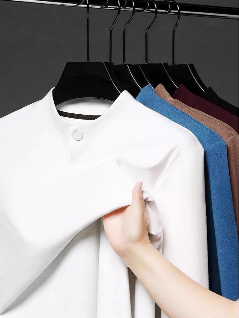 2025 German Velvet Stand Collar Slim-Fit Sweatshirt: Warm, Casual, Long-Sleeve, Solid Color