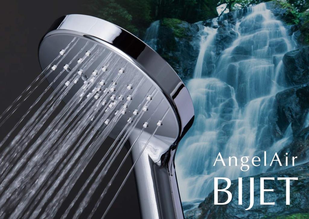 Toshin AngelAir Bijet TH-102 Micro Bubble Shower Head, Chrome Plated, Body Size: Approx. 11 X 20 Cm