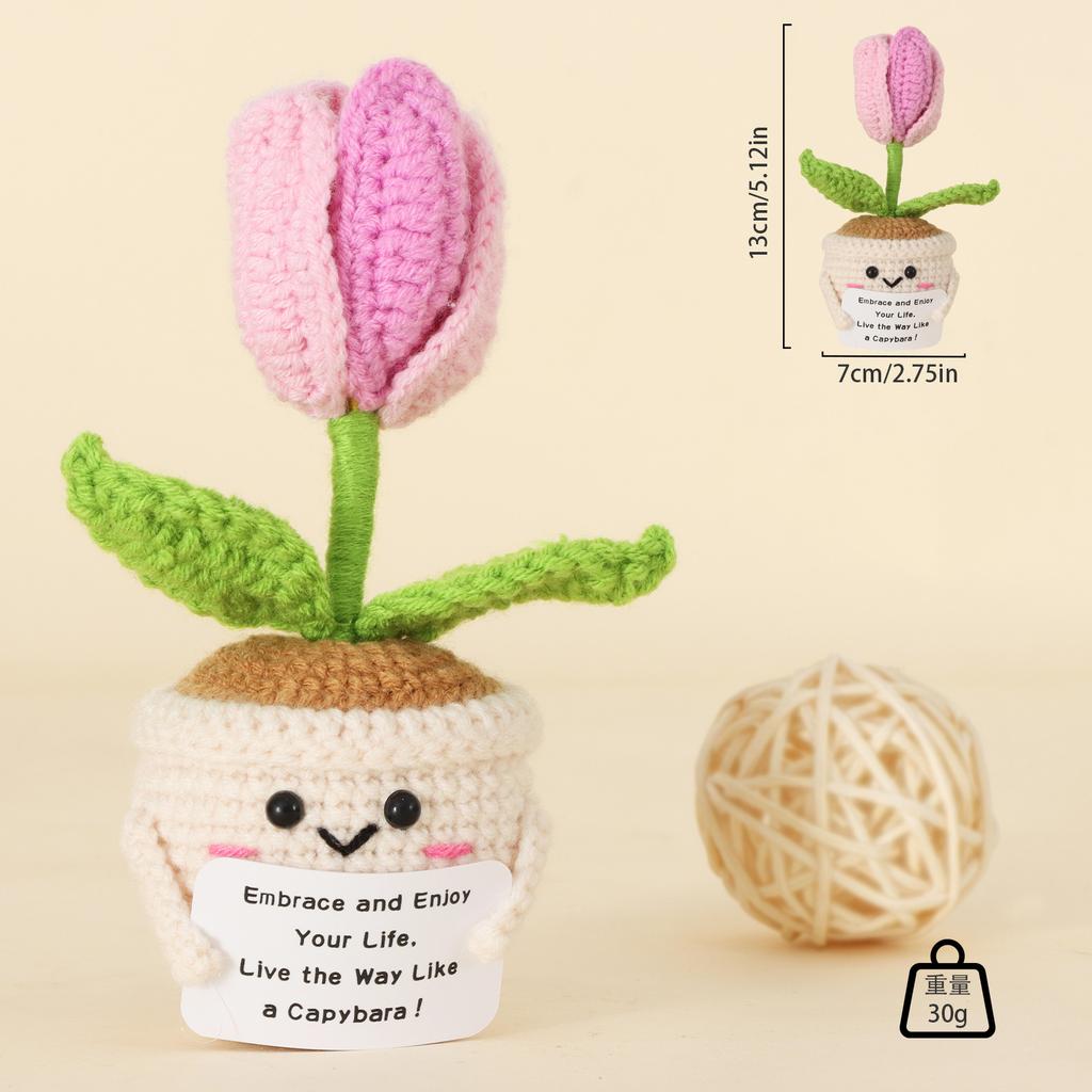 Crocheted Wool Doll Potted Plants, Creative Potted Plants, Cute Ornaments, Home Decoration, Handicrafts, Gifts