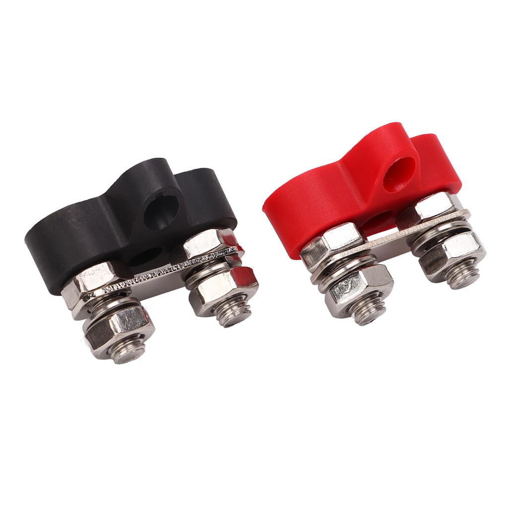 1 Pair 48V Battery Power Stud Stainless Steel Post Bus Bar Terminal Block for Truck RV Boat