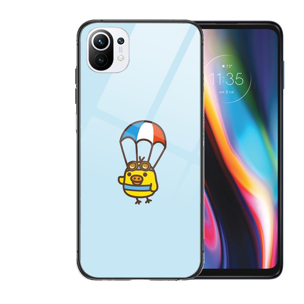 TOPLBPCS Cute Rilakkuma Tempered Glass Phone Shell Case For Xiaomi Redmi 11 Lite Pro Ultra 10T 10 9 8 Cc Se Cover Silicone Cases