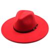 Wool Big-Brimmed Jazz Top Hat For Men And Women, Casual Concave Shape Big-Edged Jazz Hat 9.5Cm