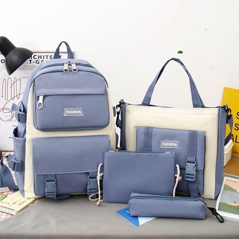 

4 шт. комплекты, холщовые школьные ранцы для девочек-подростков, женские рюкзаки, холщовые детские сумки для начальной школы, студенческие рюкзаки для ноутбуков