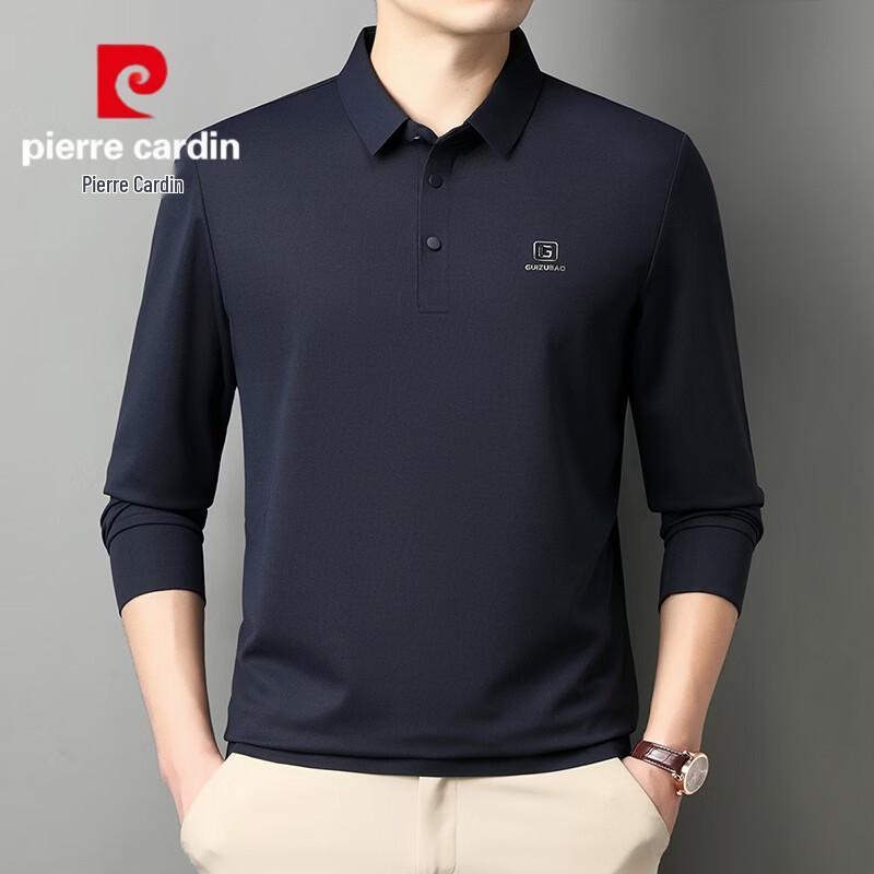 Pierre Cardin Men's Business Casual Long-Sleeve Polo Shirt