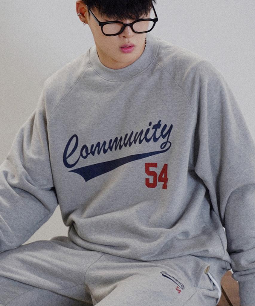 Deomail [Set]Community 54 Sweat Shirts Pants - Gray