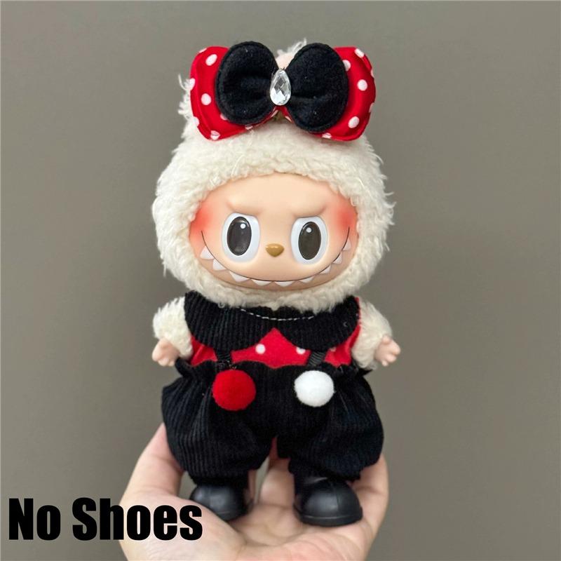 15 17cm For Labubu Doll Disney Goofy Winnie Mickey Minnie Mouse Outfit Clothes Plush Stitch Tigger Cosplay Clothing Accessories
