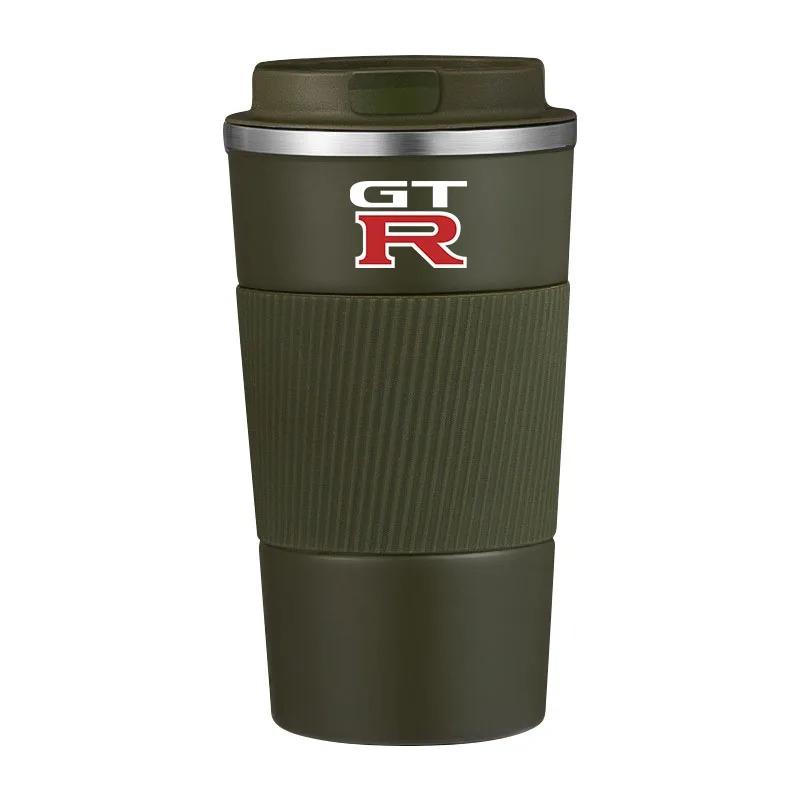 CHLFZY1 Stainless Steel Coffee Thermos Mug Car Vacuum Flask Travel Thermal Cup For Nismo Nissan Emblem R34 X-trail Wheel Center Caps