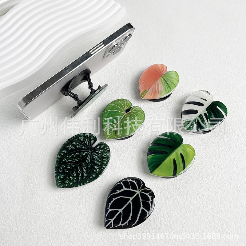 Tropical Rare Plant Leaves Foldable Multifunction Phone Stand