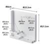 Yamazaki Tower Toothbrush and Tube Stand, White, Approx. W22.2 X D6 X H21.2cm, Tower Toothbrush Holder, Stores Toothpaste and All Your Needs, Product