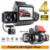 4-Kanal Dashcam, Vorne, Hinten & Innen, 1080P Autokamera, Nachtsicht, G-Sensor, Fahrvideo-Rekorder