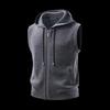 ROMON Men's Hooded Sleeveless Zipper Vest