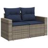 VidaXL Garden Lounge Set 6 Pcs with Grey Cushions Wicker 3325387