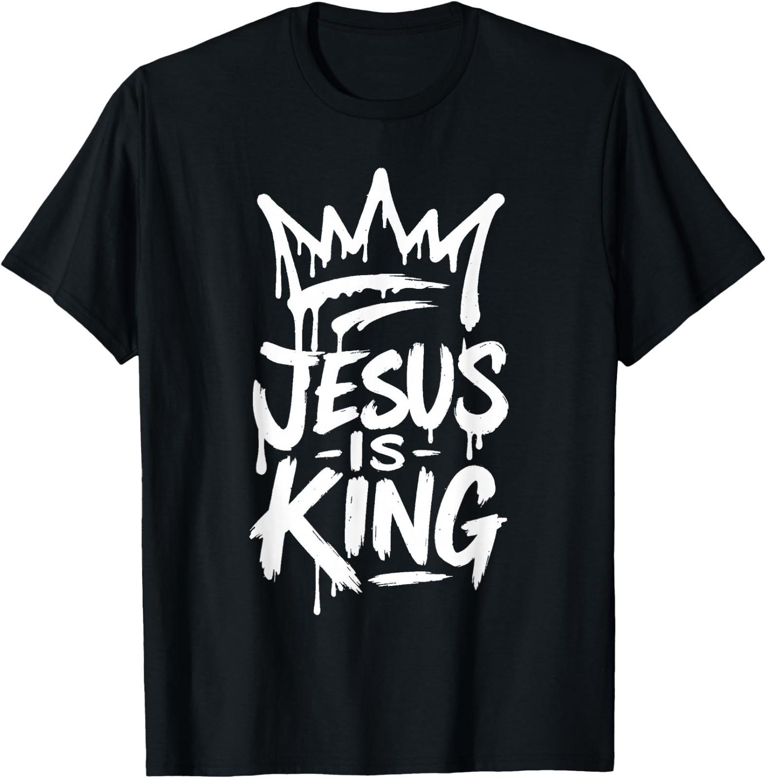 Jesus is King Crown Design Inspired by Faith T- Unisex T-Shirt S