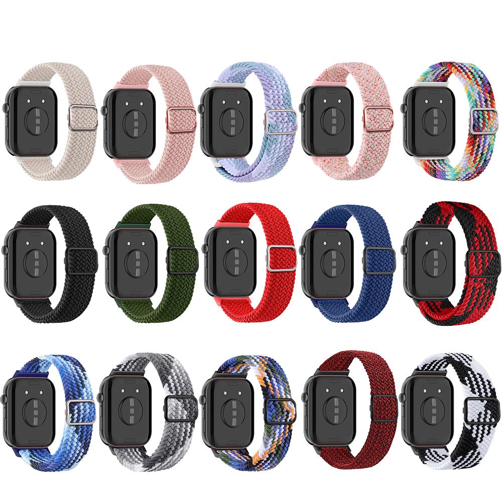 Braided Nylon WatchBand Strap For Huawei Watch Fit 3 Smart Wristband Braided Elastic Weave Bracelet For Huawei Fit4 Pro Strap