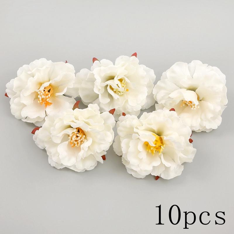 Weiße Serie Rose Künstliche Blumen Seide Unechte Blumen für Heimdeko Hochzeitsdekoration DIY Kranz Geschenk Accessoires Ornamente