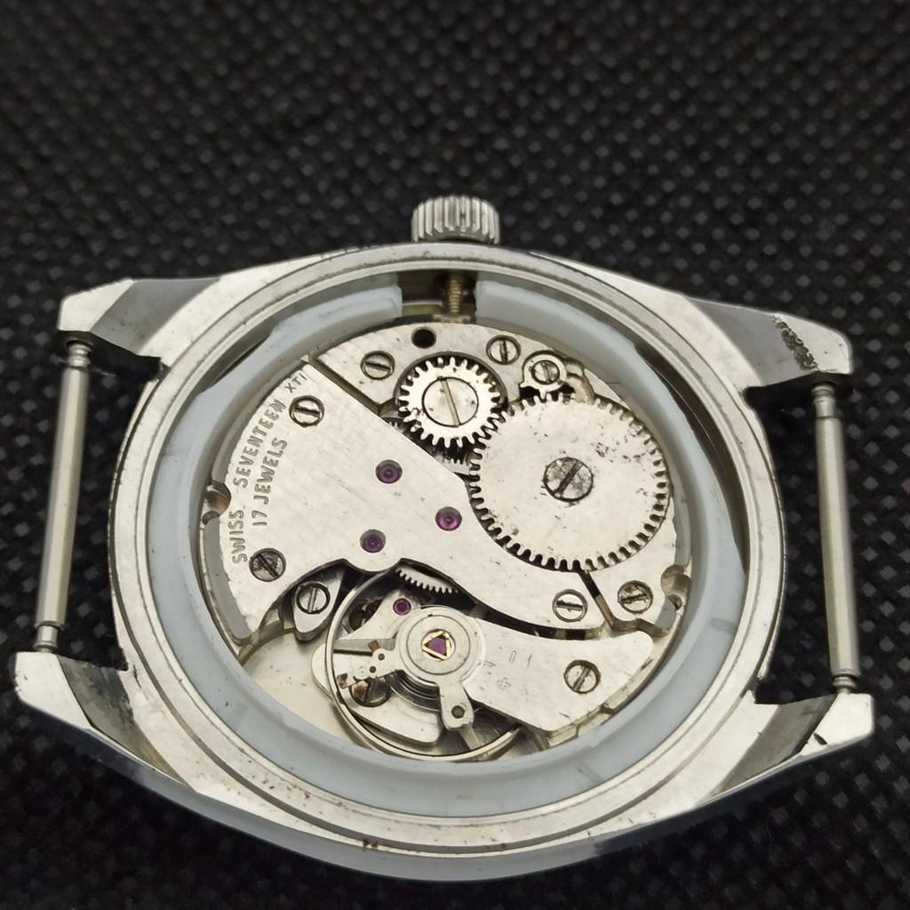 GEBRAUCHTE ORIS AUFZUG SCHWEIZER HERREN VINTAGE ARMBANDBLAU UHR 558b-a296837-1