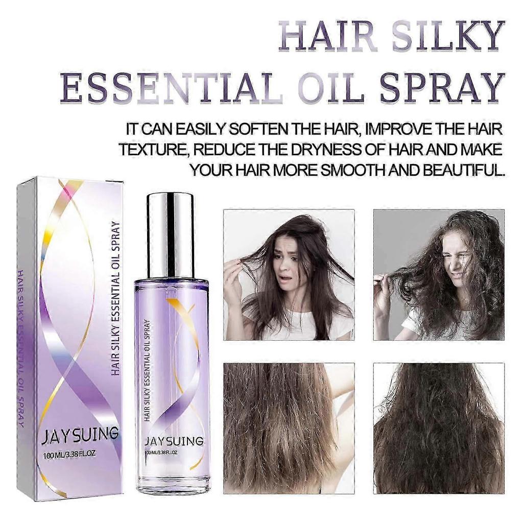 Jaysuing Hair Essential Oil Spray Repair Hair Dry Manic Soft Fluffy Hair Care Deep Nourishing Hair 100Ml